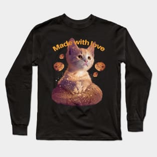 Cat Making Biscuits Long Sleeve T-Shirt